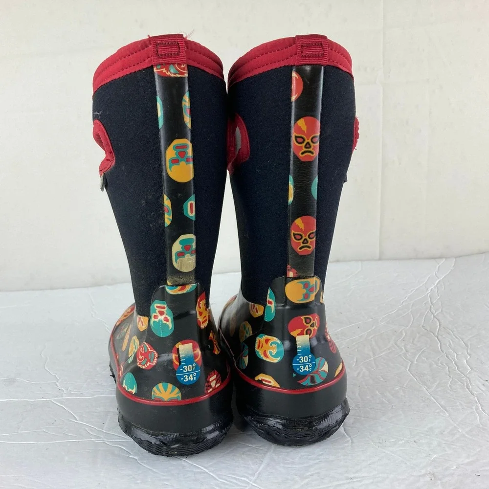 Bogs Classic Mask Kids Boys 11 Waterproof Insulated Winter Snow Rain Mud Boots